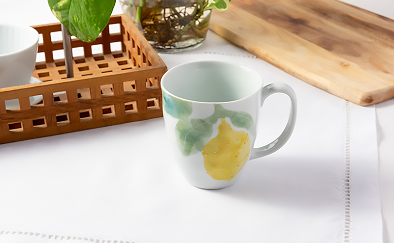 砥部焼 東窯 マグカップ 1点 レモン