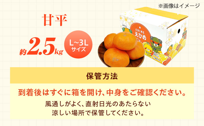 甘平 L-3Lサイズ 2.5kg【1月下旬から2月中旬まで順次発送】 / フルーツ 果物 蜜柑 ミカン オレンジ 甘い 先行予約 約 3kg 愛媛 / 愛媛県砥部町/株式会社フジ・アグリフーズ [BJBI008]