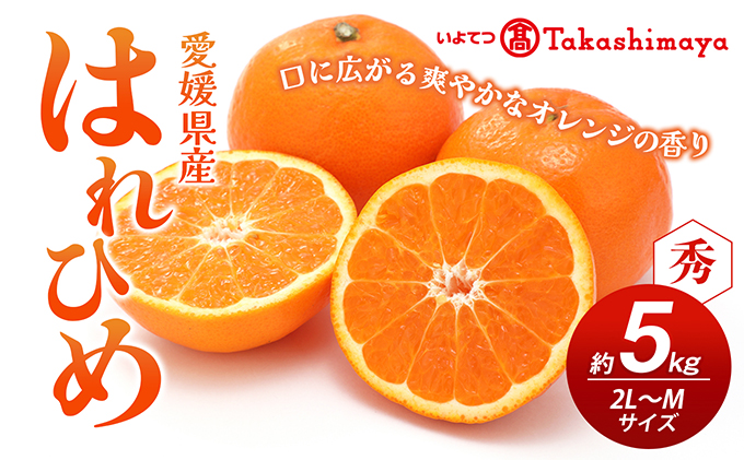 【数量限定 先行予約】愛媛県産 はれひめ 約5kg[50R0813] 【高島屋選定品】M～2L サイズ＜ギフト 甘味 濃厚 みかん フルーツ＞