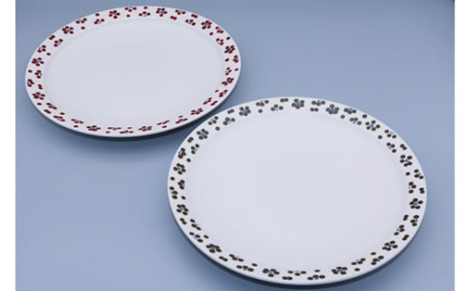 「愛媛県＜砥部焼＞「すこし屋」小紋7.5寸皿2枚セット[50R0216]【高島屋選定品】