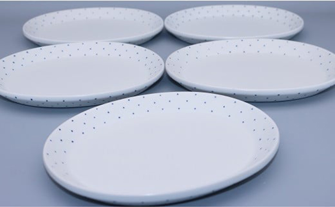 愛媛県＜砥部焼＞「すこし屋」楕円皿セット[50R0264]【高島屋選定品】