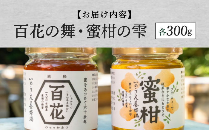 瀬戸内の恵み 百花蜜＆蜜柑蜜詰め合わせセット（各300g）／蜂蜜 はちみつ ハチミツ 食品 内子町【いのうえ養蜂場】 [BKCF003]