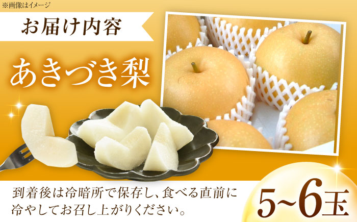 尾形農園のあきづき梨 5～6玉入 〈2026年9月～発送〉 ／ フルーツ 果物 くだもの 食品 人気 おすすめ 送料無料 梨 なし 果実 あきづきなし 【株式会社内子フレッシュパークからり】 [BKAD039]