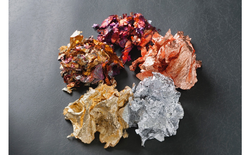 IKAZAKI WASHI JEWERLY しずくイヤリング「ブルー」花柄