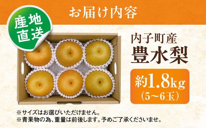 豊水梨【5～6玉】＜2026年8月下旬から発送＞【北海道・沖縄配送不可】 ／ 梨 なし ナシ 和梨 果物 フルーツ 国産 産地直送【株式会社フジ・アグリフーズ】 [BKAY022]