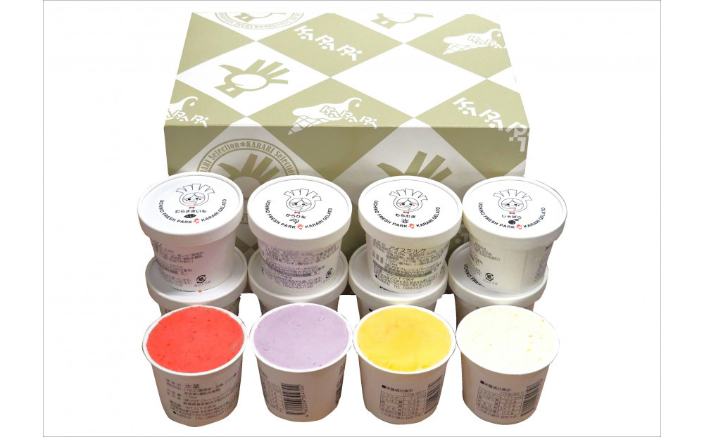 道の駅からり直送！サラダ感覚 ジェラート&ソルベ 12個