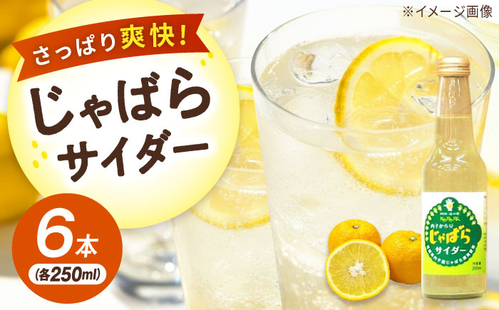 内子からりじゃばらサイダー 250ml×6本／果物 ジュース くだもの じゃばら 炭酸 飲料 ナリルチン 内子町 【株式会社内子フレッシュパークからり】 [BKAD019]
