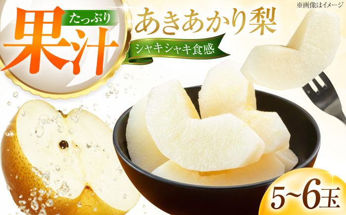 藤渕果樹園のあきあかり梨 5～6玉 〈2026年8月～発送〉 ／ フルーツ 果物 くだもの 食品 人気 おすすめ 梨 なし あきあかり 旬 ギフト 【株式会社内子フレッシュパークからり】 [BKAD022]