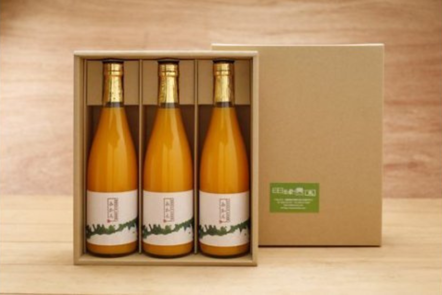 【愛媛県産】田縁農園の無添加100%ジュース 3本セット（720ml×3本/みかん1、せとか1、不知火1） ストレート果汁100％  IKTA007