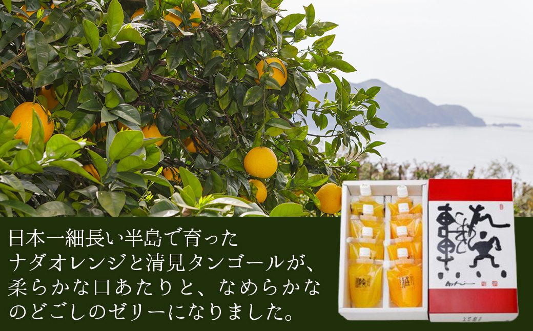愛媛県産みかんゼリー8個セット（清見・ナダオレンジ） IKTC010