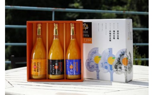 【皮までまるごと国産無添加】みかんジュース3種セット（720ml×3本）  IKTF007