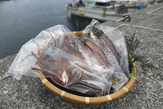 【数量限定】【匠の漁】伊勢えび・三崎アジ一夜干し特選セット（各2枚） IKTJ007