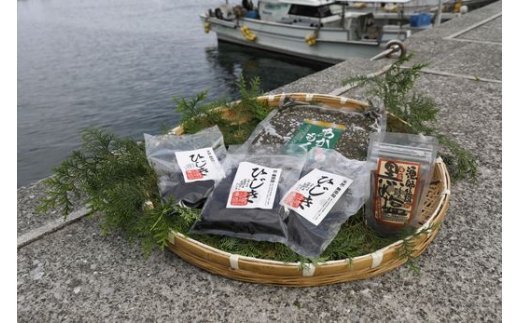 天然アカモクセット（アカモク500g・乾燥ひじき60g・黒目塩1袋） IKTJ008
