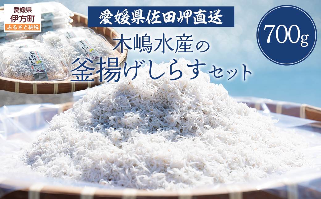 【愛媛県・佐田岬直送】木嶋水産の釜揚げしらすセット 700g（70g×10パック）※離島への配送不可 IKTP004