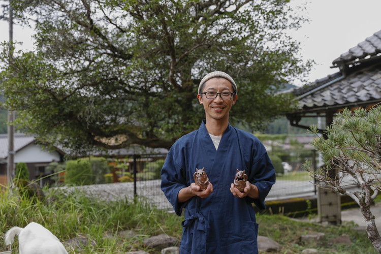 【形・模様ランダム】鬼のハニワ「おにわ」阿吽セット（2体） | 陶芸 粘土 子ども インテリア 観賞用 ※離島への配送不可