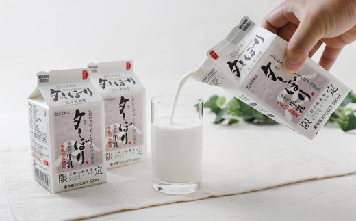 【3ヶ月定期便】四国乳業の夕しぼり6本セット（500ml×6本×3回） ｜ 愛媛県産 牛乳 ミルク みるく 四国乳業 らくれん 夕しぼり 夕方搾り 愛媛 ※離島への配送不可