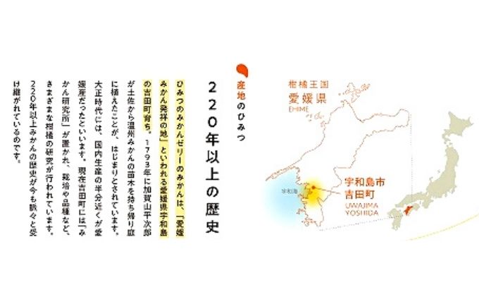 愛媛みかん発祥の地から送る　ひみつのみかんゼリー8個入