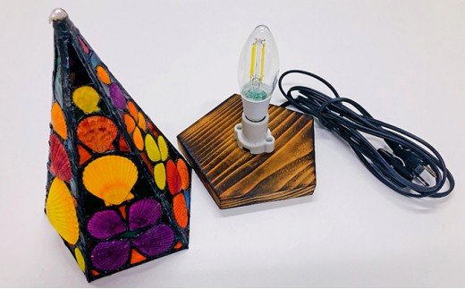 ヒオウギ貝ランプシェード（タワー形）