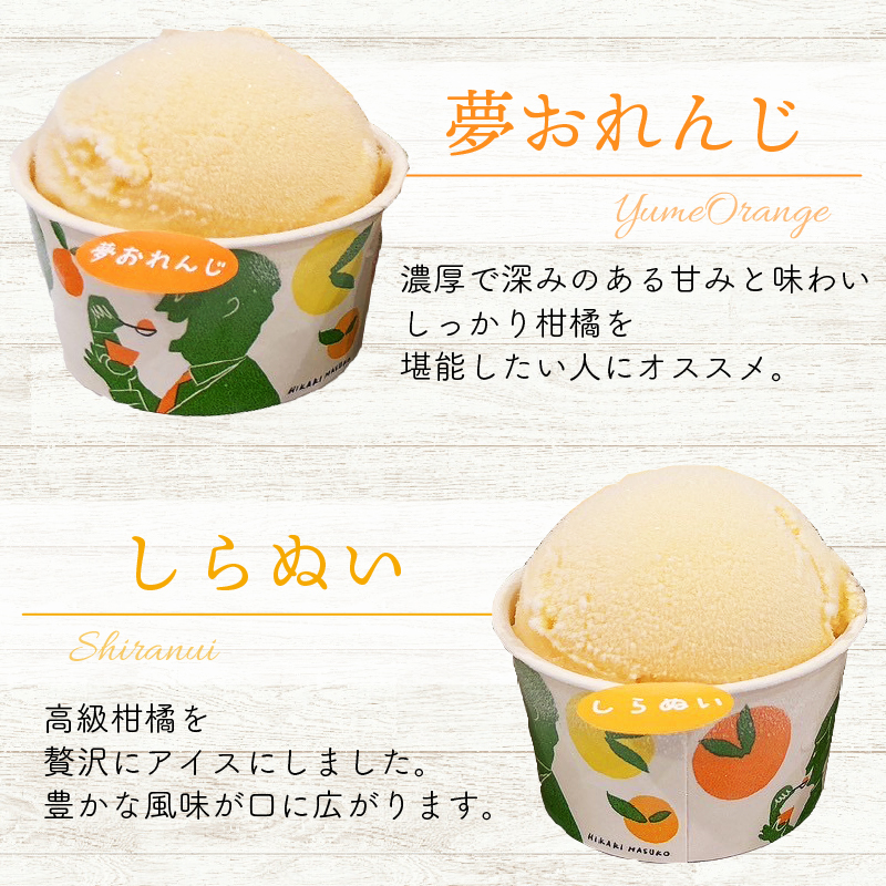 みかん職人が作った柑橘カップアイス 4種 16個 【夢おれんじ 河内晩柑 愛媛みかん しらぬい 】 16個 12000円