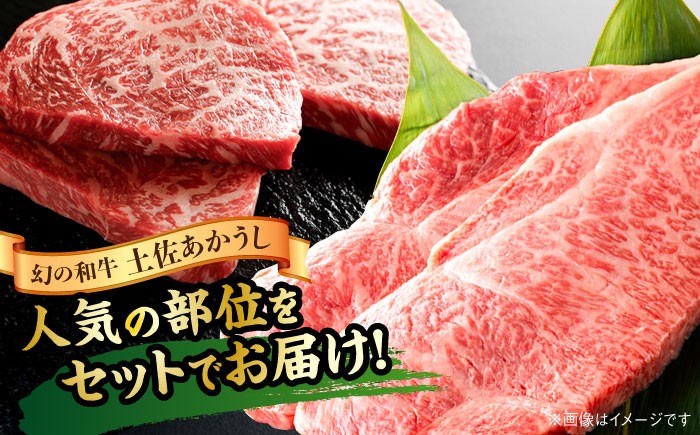 【4回定期便】土佐あかうしサーロイン&モモステーキセット 計約1kg【幻の和牛の贅沢セット】【株式会社Dorago】 [ATAM040]