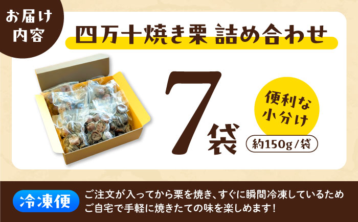熟成四万十栗焼き栗の詰め合わせ (約150g×7袋入り) 〈2025年11月5日～2026年4月30日発送〉/ 栗 くり クリ 焼き栗 熟成 秋の味覚 秋 詰め合わせ 高知 四万十 【株式会社いちじゃもの】 [ATCB004]
