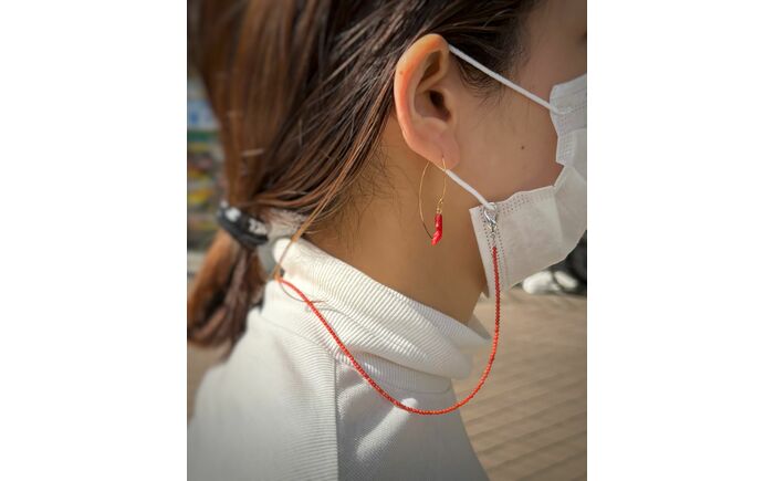 【母の日・敬老の日に】南国土佐よりお届け 贈って喜ばれる貴重な芥子粒珊瑚の3WAYアクセサリー 全長約57cm / レディース アクセサリー ジュエリー 【有限会社米沢サンゴ店】 [ATCX065]