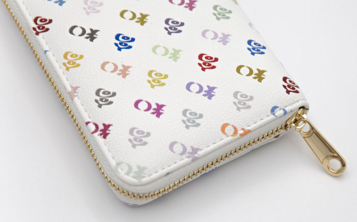 高知の財布 ホワイト×カラフル / 高知 ブランド 財布 長財布 合成皮革 革 アパレル ビジネス 贈り物 プレゼント ご当地 【株式会社ブランド高知】 [ATDW004]