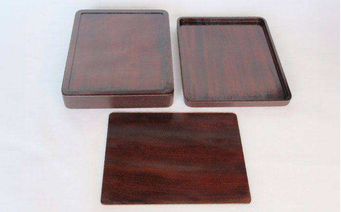 硯箱 (刳り物) 【美禄堂】 [ATBF010]