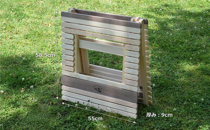 2つ折りフラットバーナーキャンプテーブル KUROSON400FB / アウトドア アウトドアグッズ キャンプ テーブル ひのき ウォールナット 人気 おすすめ 【196｜ひのきのキャンプ用品】 [ATBG008]