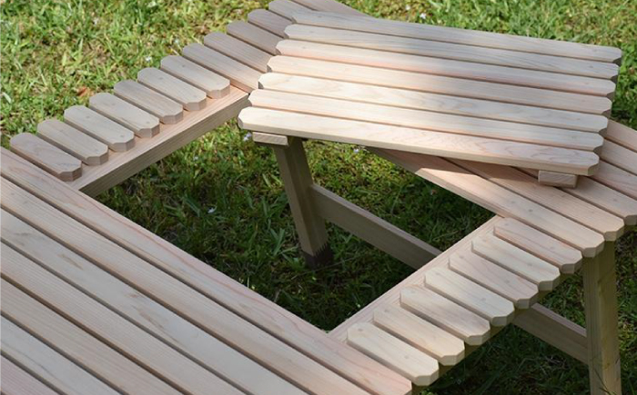 ひのきのフラットバーナーキャンプテーブル KUROSON370B / アウトドア キャンプ テーブル バーナー ひのき ウォールナット 人気 おすすめ 【196｜ひのきのキャンプ用品】 [ATBG010]