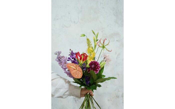 【6回定期便】生花花束 ブーケL初回花瓶付 【株式会社tomoni】 [ATCG027]