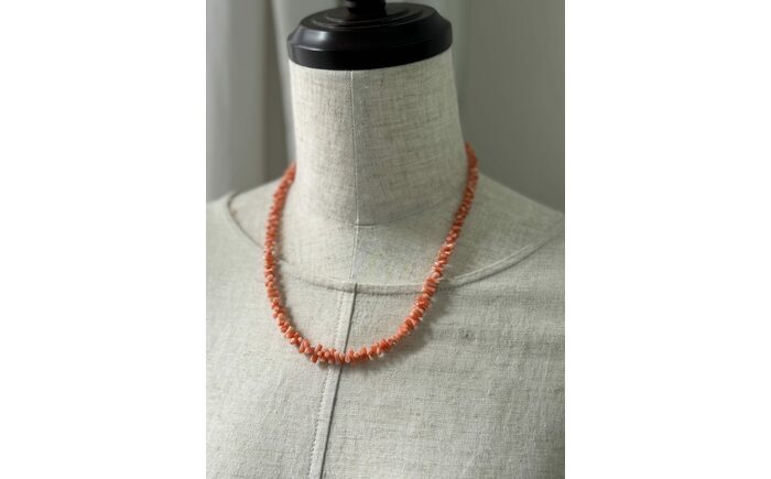 【はじめての珊瑚に】珊瑚のネックレス＆ブレスレットセット つなげてロングネックレスにもなる2WAY仕様 / アクセサリー シルバー レディース ギフト 【有限会社米沢サンゴ店】 [ATCX067]