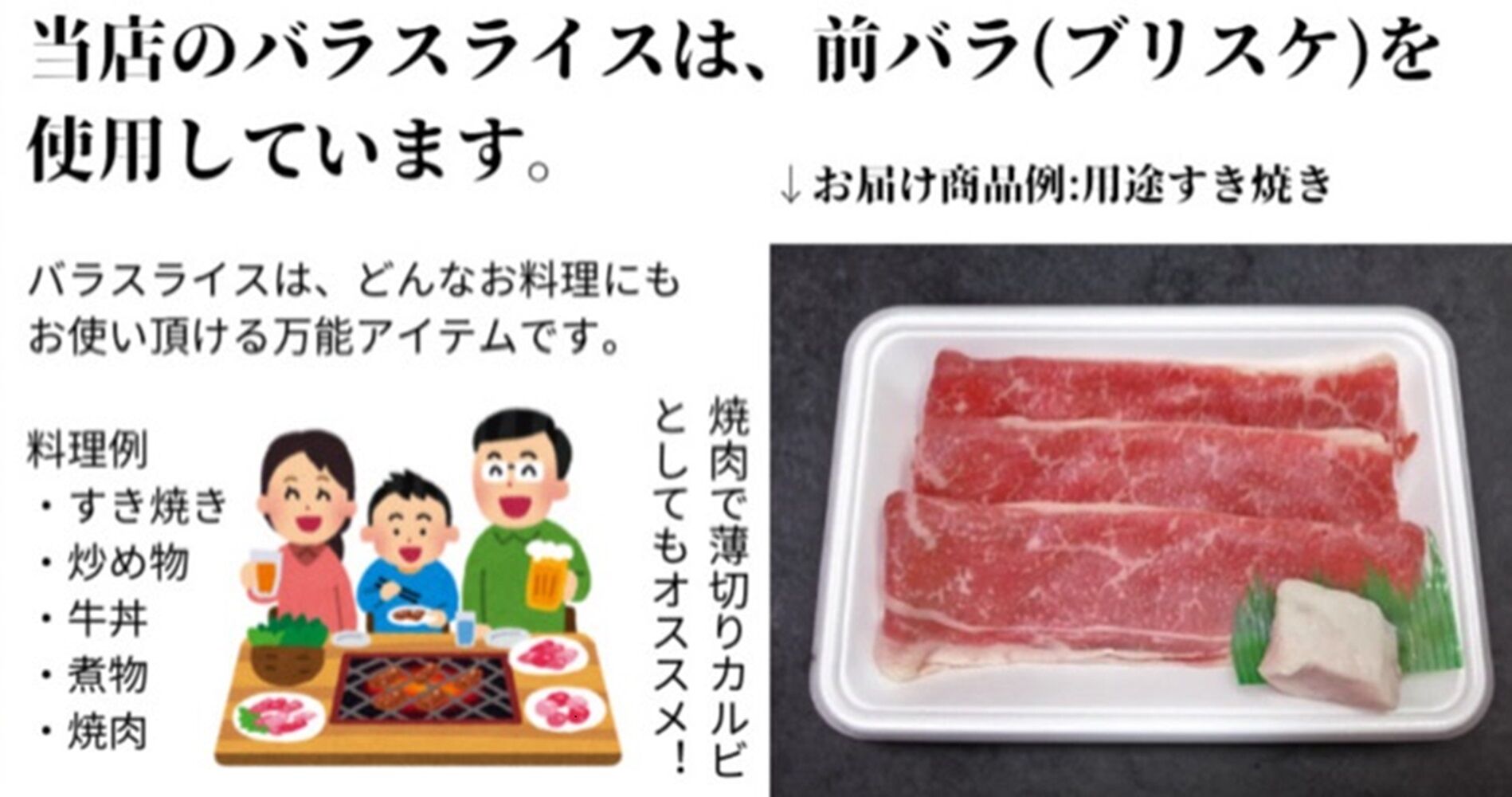 高知県産 黒毛和牛 バラスライス 約1kg(約500g×2) 高知 土佐和牛 お肉 牛肉 ギフト 贅沢　【焼肉寛十郎】 [ATDO004]