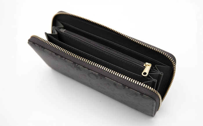 高知の財布 グレー×ブラック / 高知 ブランド 財布 長財布 合成皮革 革 アパレル ビジネス 贈り物 プレゼント ご当地 【株式会社ブランド高知】 [ATDW003]