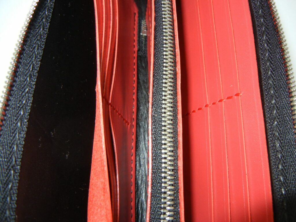 サメ革 L型ファスナー 長財布 /シック さいふ 財布 黒 ブラック 本格レザー 革財布 【革職人TOSHI】 [ATDZ006]