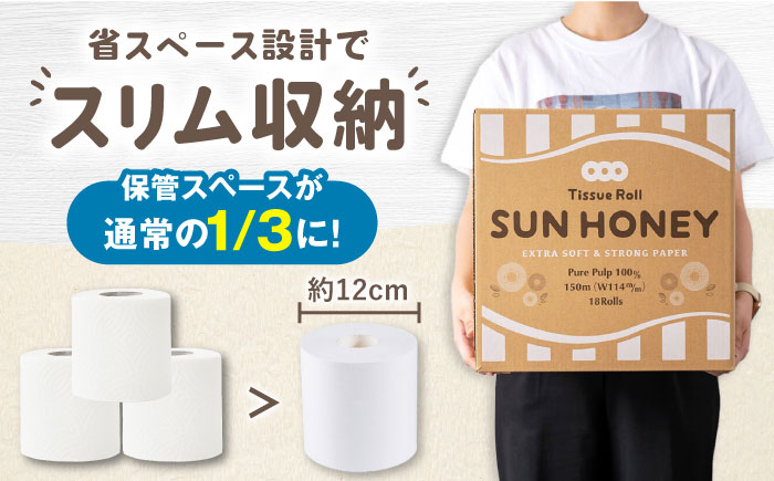 【4ケース】3倍長持ち トイレットペーパー サンハニー (花柄グリーン・水玉ブルー・水玉ピンク・無地ホワイト) / バージンパルプ100% 肌ざわり 無香料 省スペース 丁寧な梱包 ギフト 贅沢 3倍巻き 長期保存 長持ち コスパ 3倍 まとめ買い 大容量 業務用 ストック 生活必需品 日用品 消耗品 生活用品 高品質 トイレ 防災 災害 備蓄 地震 備蓄品 【機能素材株式会社】[ATAA009]