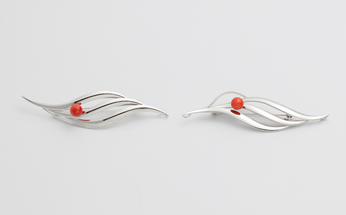 珊瑚ブローチ (1点) 【有限会社米沢サンゴ店】 [ATCX007]