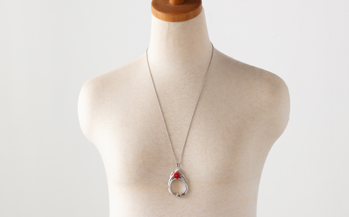 おしゃれ♪珊瑚ルーペペンダント 【有限会社米沢サンゴ店】 [ATCX024]