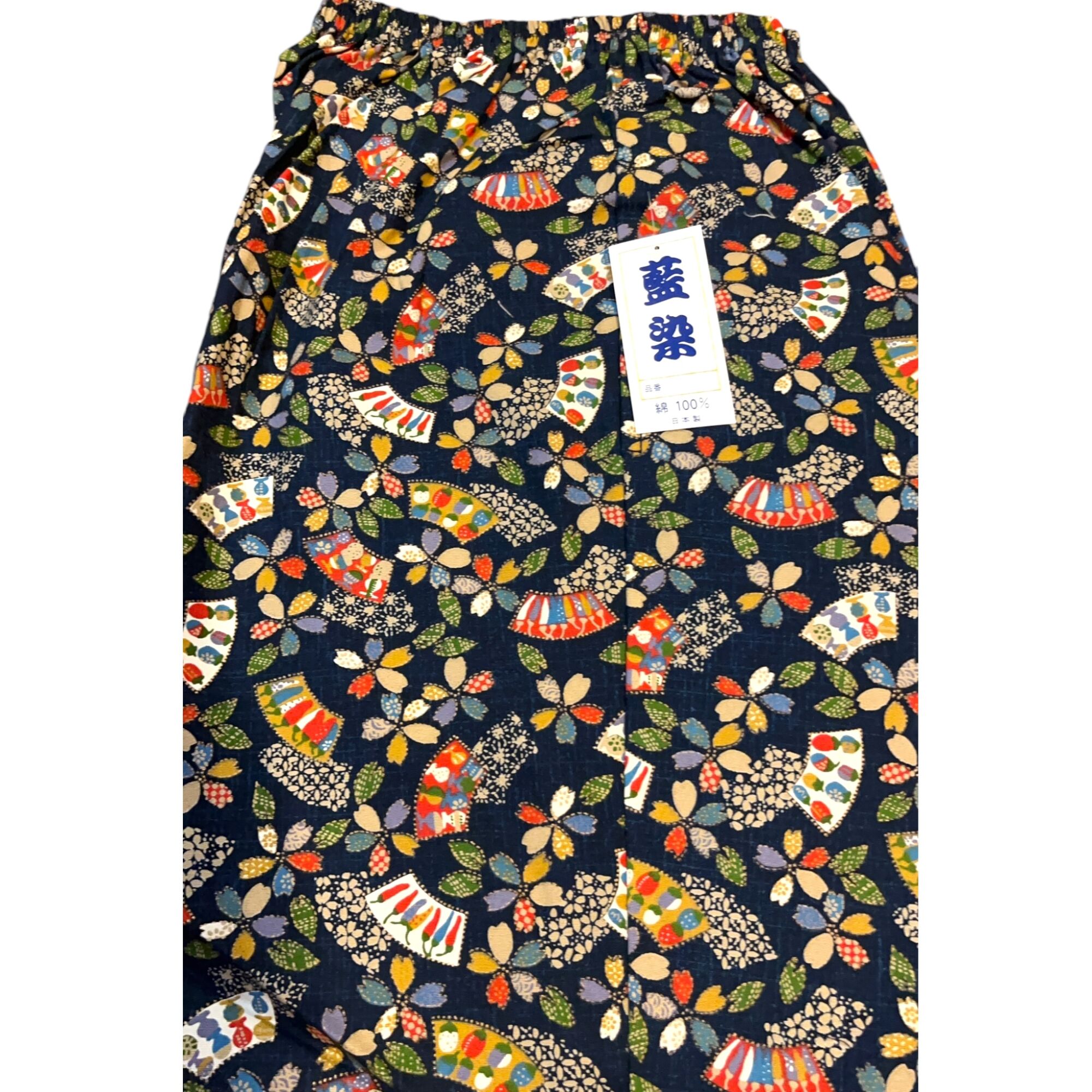 日本製　綿100%　藍染調プリントパンツ・Cセット（Lサイズ2柄１組）【芸西織物株式会社】 [ATGU009]