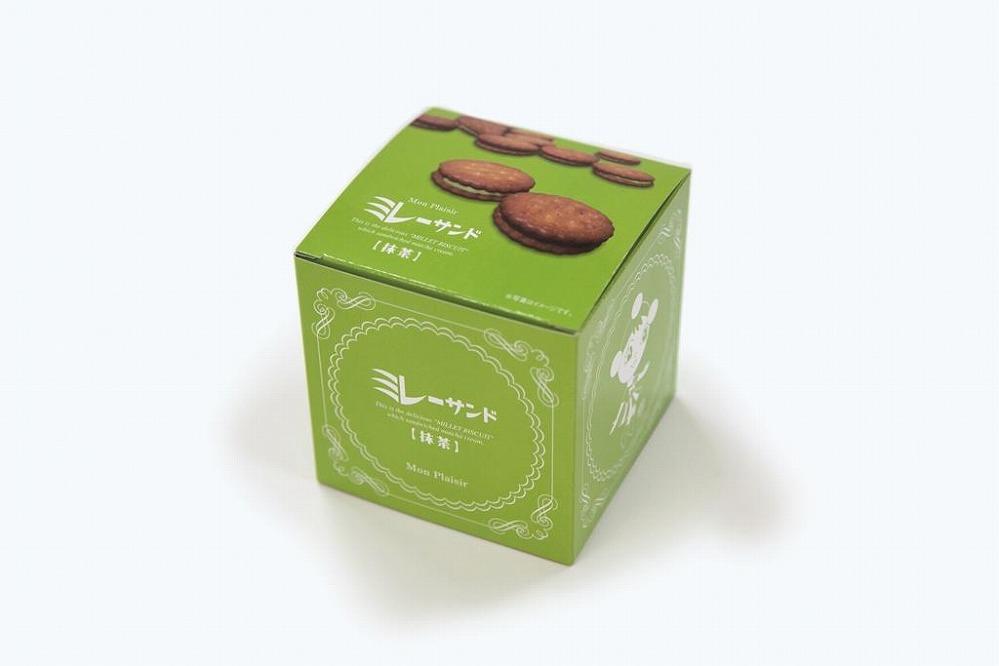 ミレーサンド (大箱 キューブBOX) 4箱セット いちご風味、キャラメル、ホワイト、抹茶クリーム 【グレイジア株式会社】 [ATAC006]