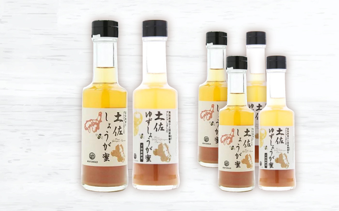土佐しょうが蜜・ゆずしょうが蜜6本セット/ 土佐生姜 ほっこりジンジャー【はるのTERRACE】 [ATAV011]