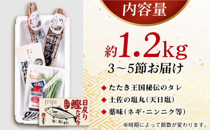冷凍していない生鰹 高知県産 土佐久礼 藁焼き生鰹たたき 約1.2kg 魚介類 魚 お魚 刺身 初鰹 戻り鰹 【池澤鮮魚オンラインショップ】 [ATBE028]