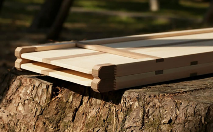 ひのきのキャンプ用ダブルラック / アウトドア アウトドアグッズ キャンプ ラック 棚 ひのき ウォールナット 人気 おすすめ 【196｜ひのきのキャンプ用品】 [ATBG005]