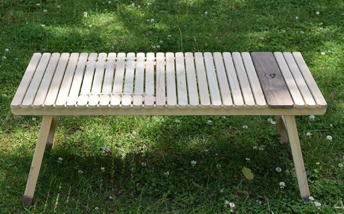 ひのきのフラットバーナーキャンプテーブル KUROSON370B / アウトドア キャンプ テーブル バーナー ひのき ウォールナット 人気 おすすめ 【196｜ひのきのキャンプ用品】 [ATBG010]