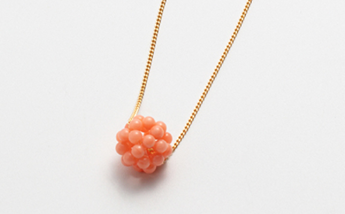 ピンク珊瑚 ペンダント 【有限会社米沢サンゴ店】 [ATCX008]