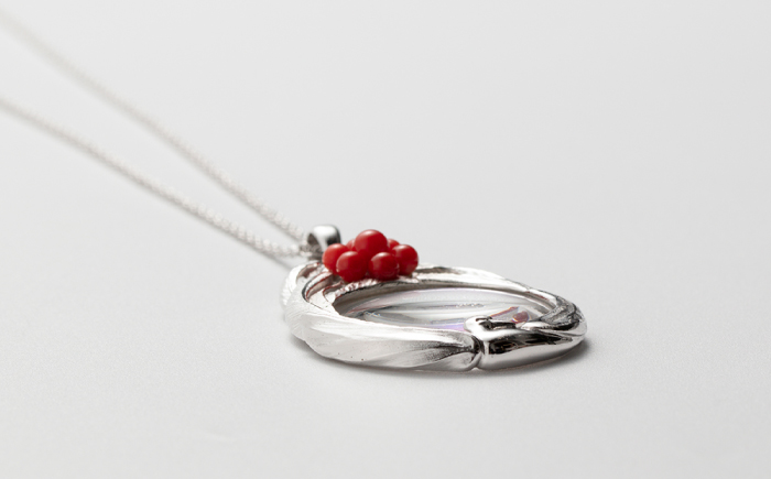 おしゃれ♪珊瑚ルーペペンダント 【有限会社米沢サンゴ店】 [ATCX024]