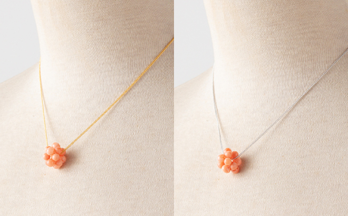 コーラルボールペンダント 【有限会社米沢サンゴ店】 [ATCX028]