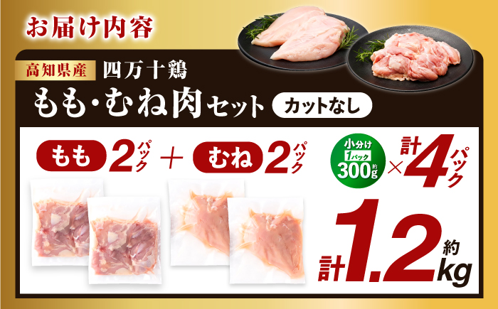 四万十鶏 おいしいとこ鶏 セット (もも肉 むね肉  計約1.2kg)/ 四万十鶏 もも肉 むね肉 冷凍【三栄ブロイラー販売株式会社】 [ATDP009]