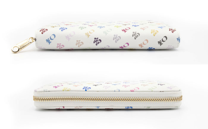 高知の財布 ホワイト×カラフル / 高知 ブランド 財布 長財布 合成皮革 革 アパレル ビジネス 贈り物 プレゼント ご当地 【株式会社ブランド高知】 [ATDW004]