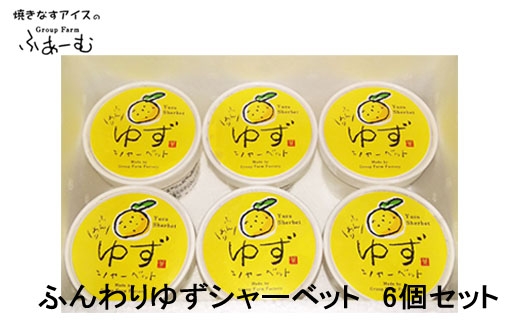 ふんわり ゆずシャーベット 6個セット 柚子 アイス 土佐 / スイーツ アイス アイスクリーム【グレイジア株式会社】[ATAC375-06]
